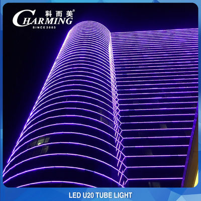 หลอดไฟหน้าอาคารกันน้ำกลางแจ้ง LED สีเต็ม RGB 1000CD/M3