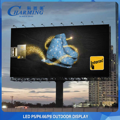 1200W P5 P8 ผนังวิดีโอ LED กลางแจ้งกันน้ำสำหรับการโฆษณา