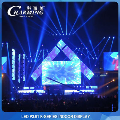 จอแสดงผลผนังวิดีโอ LED กลางแจ้งเวที RGB P3.91 ความละเอียด 256x128