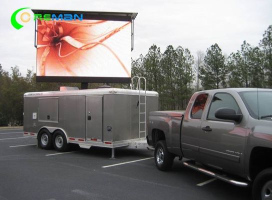 Digital P10 360 Degree LED Display Mobile On LED Truck And Trailers 4x3 10x8 Feet 3535 SMD