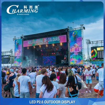 4k Led Display P2.6 Stage Rental Outdoor Led Video Wall Display Screen ภาพที่นําไปแสดงในผนัง