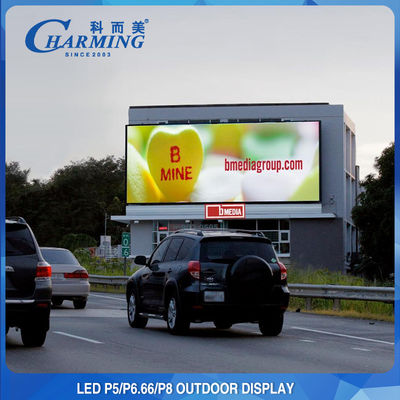 ผนังวิดีโอ LED กลางแจ้งสีเต็มรูปแบบ M5 กันน้ำ IP65 960 * 960 มม. สำหรับเช่าป้ายโฆษณา