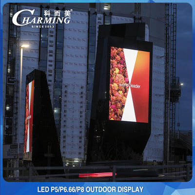 SMD3535 ผนังวิดีโอ LED Outdor IP65 โครงสร้างล็อคอย่างรวดเร็ว 2K 4K Display