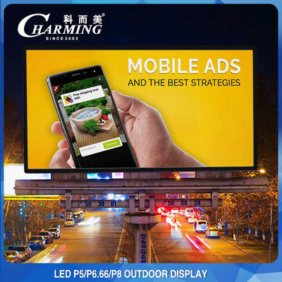 จอแสดงผลวิดีโอ LED กลางแจ้ง AC 110/220V 8K อะลูมิเนียมอัลลอย