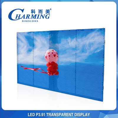 จอ LED ใส น้ำหนักเบา P3.91 ในร่ม กลางแจ้ง 1000x500MM