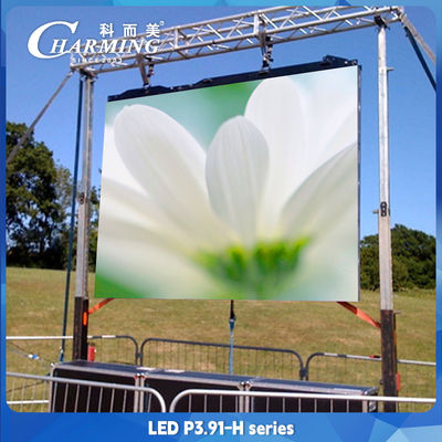 หน้าจอ LED ให้เช่ากลางแจ้ง สารสกัดอลูมิเนียม P3.91 Full Color LED Video Wall