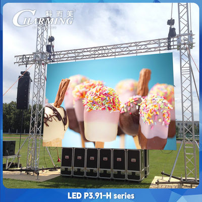 H ซีรีส์ P3.91 ด้านนอก LED วิดีโอ ผนังจอ 500 * 1000 มม กันน้ํา