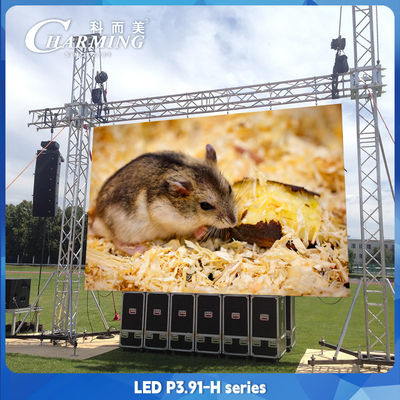 4500CD/m2 P3.91 จัดจอ LED ให้เช่า 500*1000mm IP65 ดิจิตอล