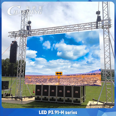 4500CD/m2 P3.91 จัดจอ LED ให้เช่า 500*1000mm IP65 ดิจิตอล