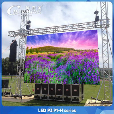 4500CD/m2 P3.91 จัดจอ LED ให้เช่า 500*1000mm IP65 ดิจิตอล