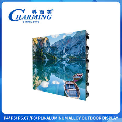 กําแพงวิดีโอ LED นอกสําหรับงานกีฬา IP65 กันน้ํา 5500 Nits ความละเอียดสูง