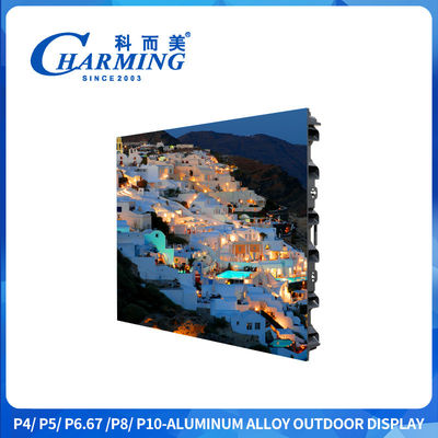 P4/P5/P6.67/P8/P10 กล่องวงจร PCB สับสนธิอลูมิเนียม 10%~90%RH หน้านอก 320*160mm หน้านอกจอแสดงผล ≥1920Hz