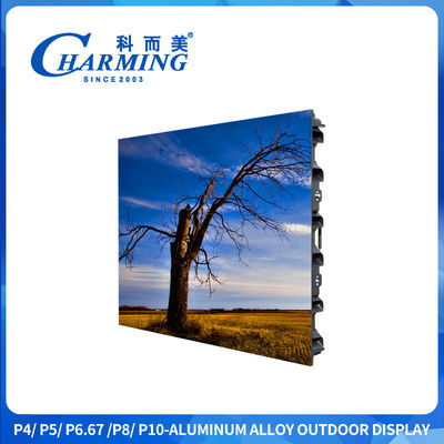 P4 P6 P8 โฆษณาภายนอก Ip65 LED Screen ด้วย 3840Hz