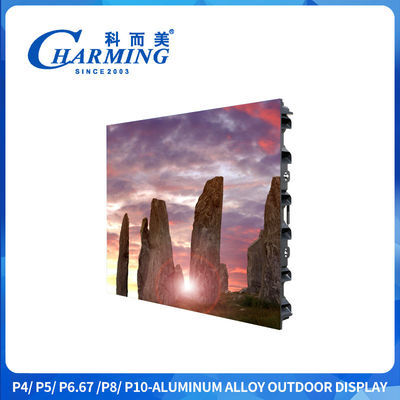 P4 P6 P8 โฆษณาภายนอก Ip65 LED Screen ด้วย 3840Hz
