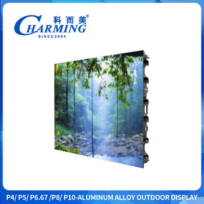 P4 CE RGBColor Outdoor Led HD Display Screen IP65 ซ้ายและขวาเชื่อมต่อกับช่องออกอากาศ