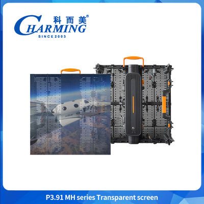 P3.91 -7.8 หน้าจอจอ LED ใส หน้าจอติดต่อบนหน้ากระจกจอ LED