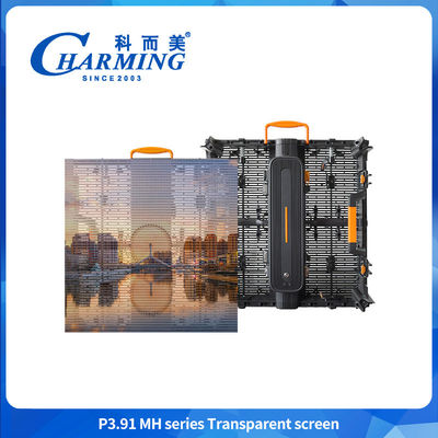 500*500mm P3.91 Led Screen Transparent Shopping Mall โครงการโฆษณาจอจอติดผนัง LED