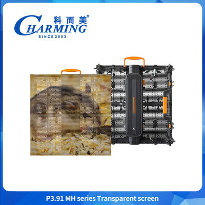 ศูนย์การค้า 3.91mm Hd หน้าจอโปร่ง กันน้ํา LED วิดีโอ วอลล์ สําหรับการโฆษณา