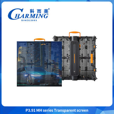 สีเต็ม P3.91 หน้าจอ Led Outdoor HD หน้าจอ Led Transparent สําหรับโฆษณา
