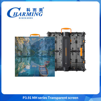 3.91mm Outdoor Transparent LED Video Wall Screen IP65 กันน้ํา