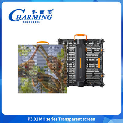 3.91mm Outdoor Transparent LED Video Wall Screen IP65 กันน้ํา