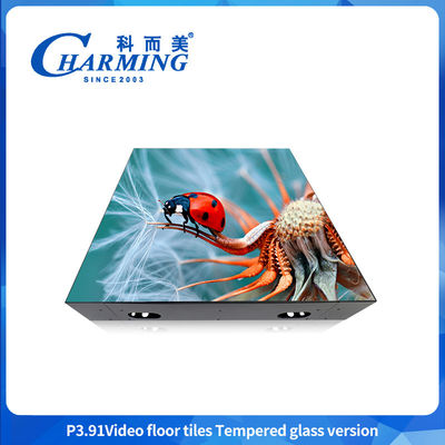 หน้าจอกระเบื้องพื้น 18.1KG ตู้ 3840HZ วิดีโอเวที ดันซ์ฟอร์ม สแตนด์ LED Wall พกพา ดันซ์ฟอร์ม LED Display