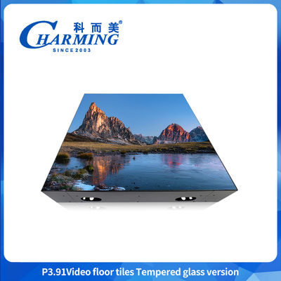 Led Display P3.91 ด้านใน LED Panel สําหรับการโฆษณา GOB+ผิวแก้ว HD Floor Screen Dance
