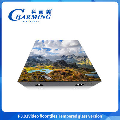 กระจก + ผนังก๊อบ + กรอบเหล็ก สามารถรับ 500kg / m2 ภายนอก Video Floor Tile Wall Panel ให้เช่าพื้นเต้น LED Display