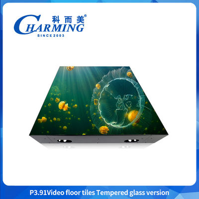 P3.91 LED Video Floor Tiles, Easy Maintenance LED Floor Tile Display สีสันดีไซน์ LED Floor Tile Display การดูแลง่าย