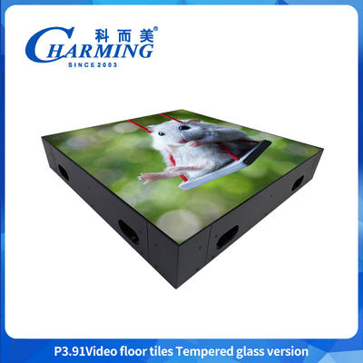 Custom Indoor And Outdoor Ultra Thin Glass Gob Cover Iron Frame Stage Floor Interactive Digital Panel Video Wall Dance Floor LED Screen ภายในและภายนอก ภายในและภายนอก