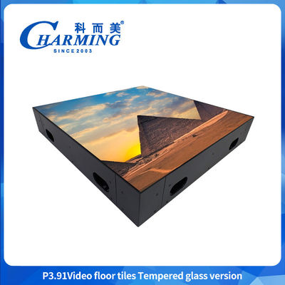 คุณภาพสูง P3.91 พิกเซล ดิน Tile Screen หนุนสูง กันน้ําและกันความชื้น แผ่นจอ ปาร์ตี้ ให้เช่า LED วิดีโอ ดนตรีพื้น