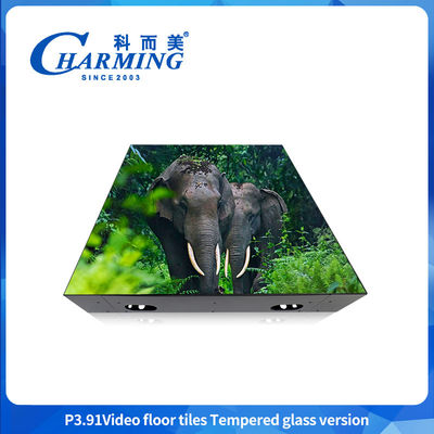 P3.91 กระจก + กล่องปิด + กรอบเหล็ก พื้นเต้นแบบวีดีโอที่สามารถรับภาระได้สูง สําหรับงานเช่าทุกประเภท