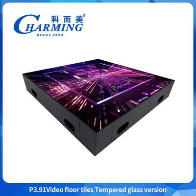 P3.91 LED Video Floor Interactive Video Floor พื้นวีดีโอ LED ที่มีความสามารถในการบรรทุกภาระสูง