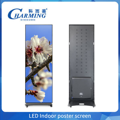 หน้าจอโปสเตอร์ภายใน LED Video Wall Display พร้อมการควบคุมโทรศัพท์มือถือและอัตราการอัพฟรีช์สูง เพื่อการตั้งตั้งง่ายและพกพาได้