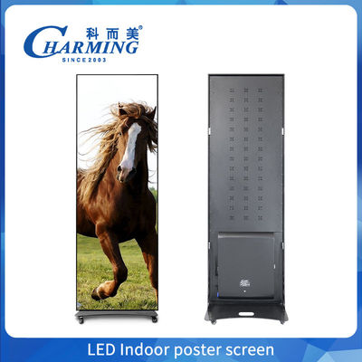 การออกแบบใหม่ P1.8 P2 P2.5 โปสเตอร์วีดีโอ LED โปสเตอร์แสดงภาพภายใน LED กระจกโปสเตอร์โฆษณาจอแสดงภาพ