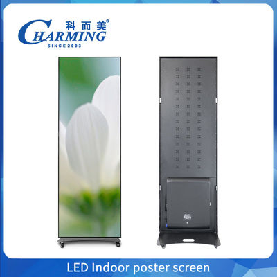 การออกแบบใหม่ P1.8 P2 P2.5 โปสเตอร์วีดีโอ LED โปสเตอร์แสดงภาพภายใน LED กระจกโปสเตอร์โฆษณาจอแสดงภาพ