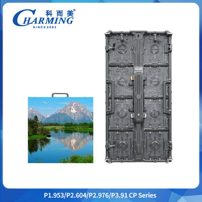 7680Hz การบํารุงรักษาด้านหน้าและด้านหลัง 14-16 บิท P2.6/2.98/3.91 ปรับปรุงรูปทรงโค้งแบบยืดหยุ่น CP Series LED Video Wall Rental Screen