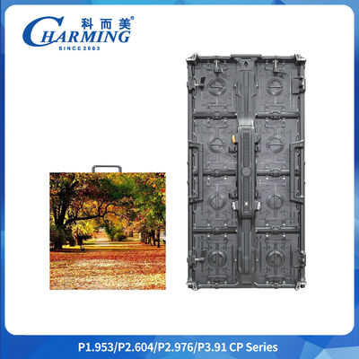 P1.9 GOB การติดตั้งอย่างแม่นยํา P2.6/2.98/3.91 ปรับปรุงรูปทรงเรียบร้อยโค้งยืดหยุ่น IP42 CP Series LED Video Wall Right Angle Column Screen Display