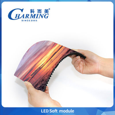 สกรีนจอ LED แบบยืดหยุ่น โมดูล LED แบบนุ่ม สกรีนโฆษณา LED แบบโค้ง สําหรับภายใน P1.86 P2 P2.5 P3