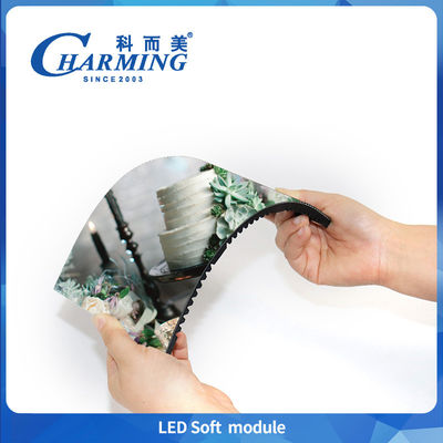 สีจริงในห้อง P3 P4 โมดูลอ่อนโค้ง สกรีนจอ LED แบบยืดหยุ่น สําหรับใช้ในคอลัมน์ทรงกระบอก