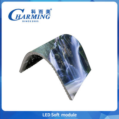 สีเต็ม P1.86/P2/P2.5/P3.076 ภายใน LED โมดูลนุ่ม 800hz ความสว่างสูงสําหรับจอกระบอก