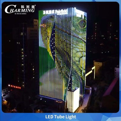 หลอดไฟ LED ทรงกระบอก U38 อะลูมิเนียมอัลลอย RGB ควบคุม SPI สำหรับอาคาร DC24V