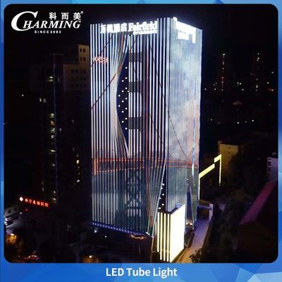 U30 อลูมิเนียมสกัด+PC RGBW Led Tube Light DMX สําหรับสะพานกลางแจ้ง