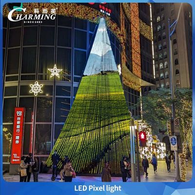 ไฟพิกเซล LED ที่มีเสน่ห์พร้อมจุดพักการทำงานต่อ RGB สามารถเข้าถึงมุม 180° สำหรับไฟสถาปัตยกรรมอาคาร