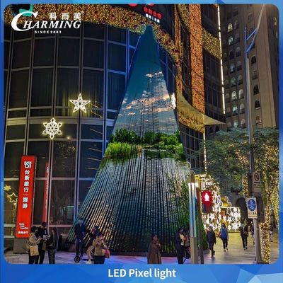 ไฟพิกเซล LED จุดคงที่สำหรับภายนอกอาคาร RGB DC24V 30MM IP66 โปรไฟล์อลูมิเนียม ไฟ LED คริสต์มาส
