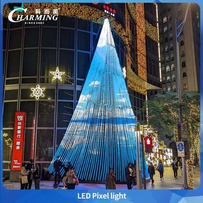 ไฟพิกเซล LED ที่มีเสน่ห์พร้อมจุดพักการทำงานต่อ RGB สามารถเข้าถึงมุม 180° สำหรับไฟสถาปัตยกรรมอาคาร