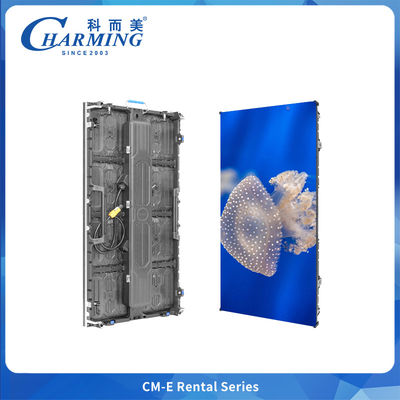 Charming P2.976 Indoor CM-EE Series หน้าจอแสดงผล LED สีกันน้ำแบบกันน้ำสำหรับเช่าพร้อมตู้อลูมิเนียมอัลลอยด์ 500x1000 มม.