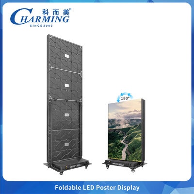 จอแสดงผล LED โปสเตอร์แบบไร้รอยต่อที่ออกแบบใหม่ เคลื่อนย้ายได้ เหมาะสำหรับโรงภาพยนตร์สนามบิน