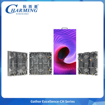 P3.91 โปรแกรมการแสดงสินค้า กันน้ํามือพิเศษรวมการเชื่อมต่อแบบแข็ง Led Die Cast Aluminum Alloy Cabinet CH