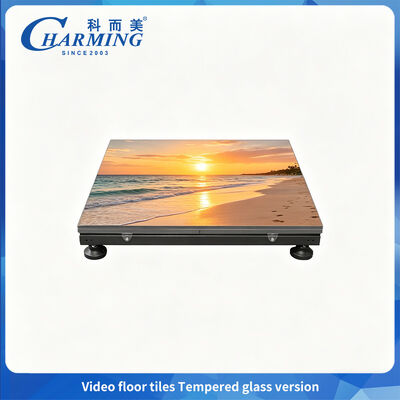 จอแสดงผล LED ฟลอร์เต้นรำ SMD1415 P2.6 พร้อมกระจกนิรภัยรุ่นการป้องกัน 360°